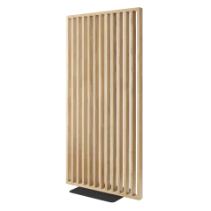 Samostatně stojící lamelová dělící stěna se základnou, kompletní sada, dubová dýha