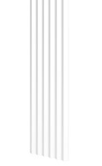 Designový panel s mikrolamelami, tvar Top, bílý mat, 12x275 cm