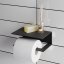 Kovový nástenný držiak na toaletný papier Berno biely - Veľkosť: L - ľavý variant