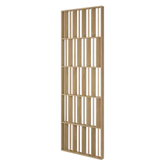 Lamelová dělící stěna Japandi, kompletní sada, výška a šířka dle výběru, Dub Natura
