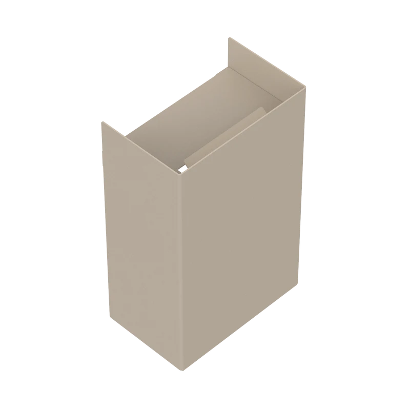 Nástenný kovový odpadkový kôš Riga pieskovo šedý - Veľkosť: S