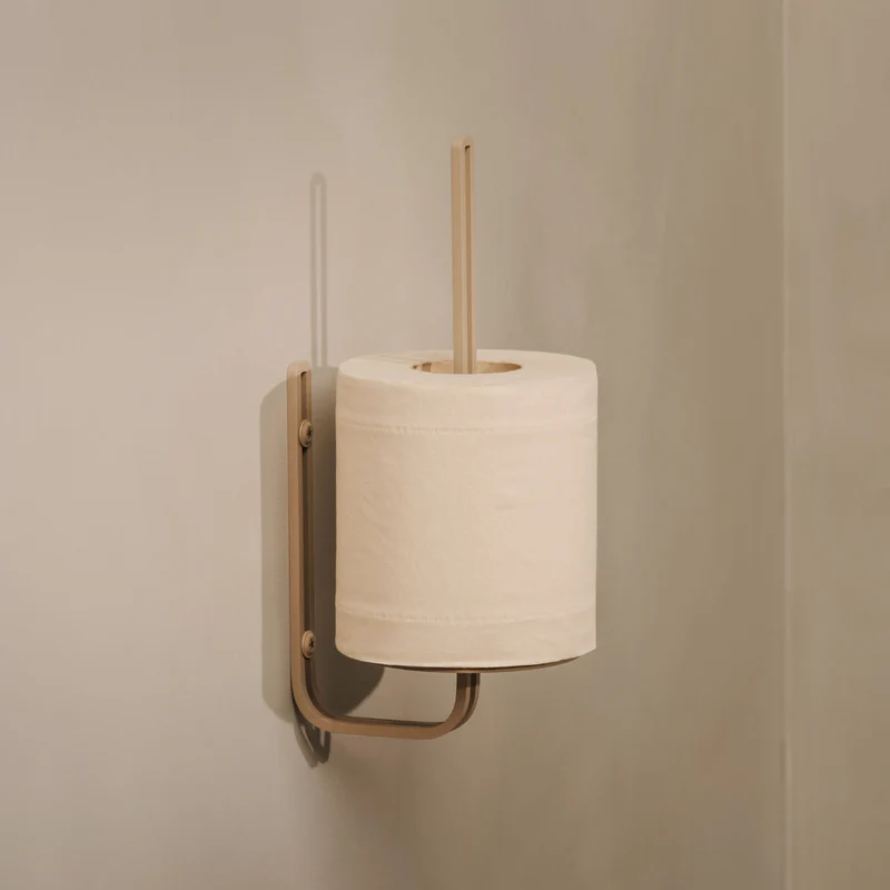 Kovový nástenný držiak toaletného papiera Lille - Farba: Čierna, Veľkosť: L