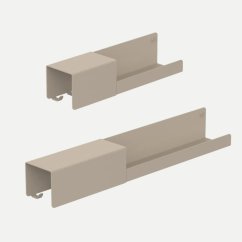 Nástenná kovová polícia Nice s háčikmi pieskovo šedá