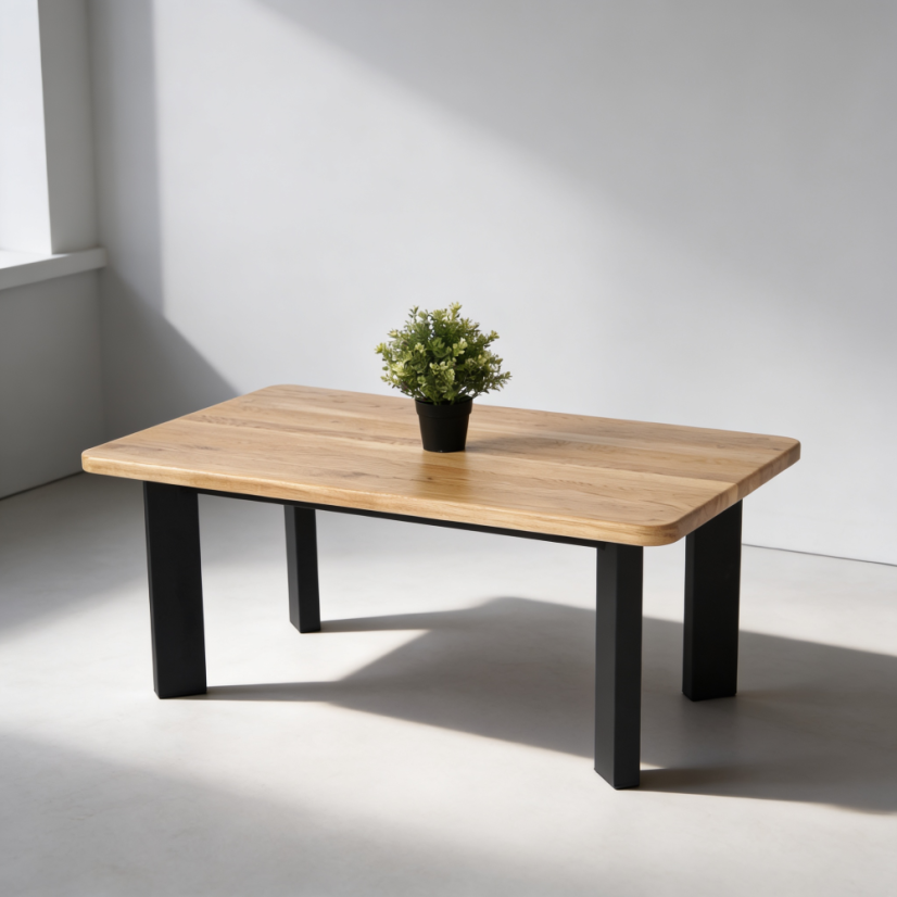 Konferenční stolek Gloria s masivní dubovou deskou