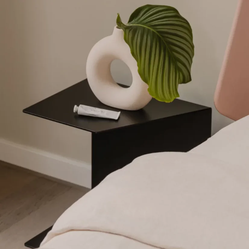 Kovový odkladací stolík Milano - Farba: Biela