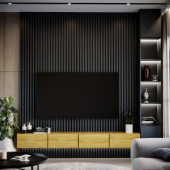 Lamela široká, 3x4x275 cm, tmavá námořnická modrá