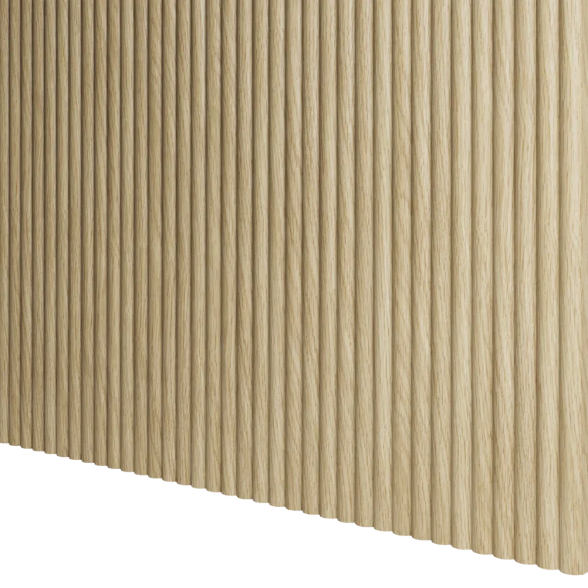 Designový panel s mikrolamelami, tvar Vag, dub Evropský, 12x275 cm