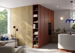 Designový panel s mikrolamelami, tvar Vag, dub Evropský, 12x275 cm