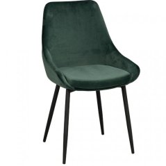 Zelená sametová jídelní židle ROWICO SIERRA
