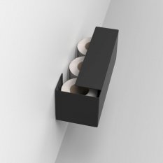 Kovový držák na toaletní papír Amsterdam černá