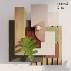 Akustický panel, podklad bílá MDF deska, úzká lamela, dubová dýha, 30x275 cm