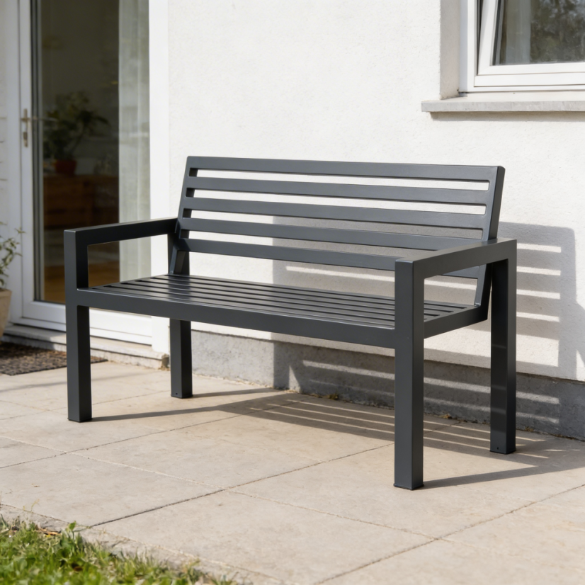 Celokovová zahradní lavice Golem - Barva: antracit RAL 7016