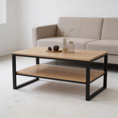 Konferenčný stolík Lago s masívnou dubovou doskou