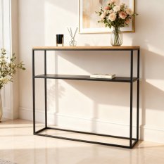 Regál Björn s masívnou dubovou doskou