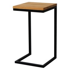 Odkladací stolík Dimo ​​s masívnou dubovou doskou