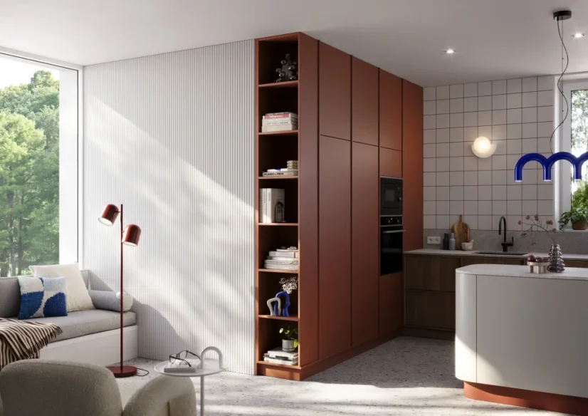 Designový panel s mikrolamelami, tvar Vag, bílý mat, 12x275 cm