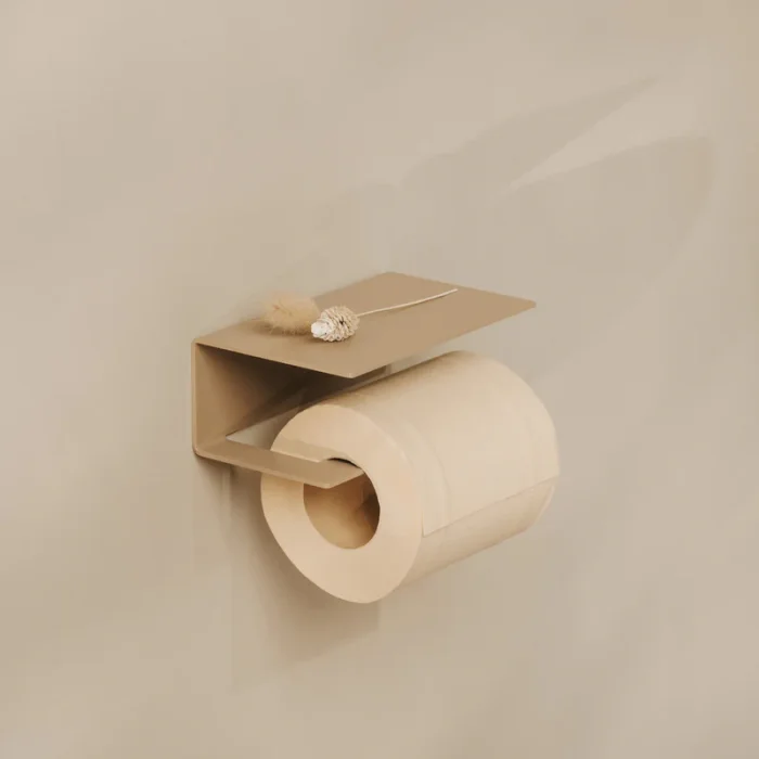 Kovový nástenný držiak na toaletný papier Berno pieskovo šedá