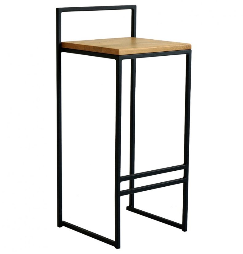 Barová stolička Cabra s masivní dubovou deskou