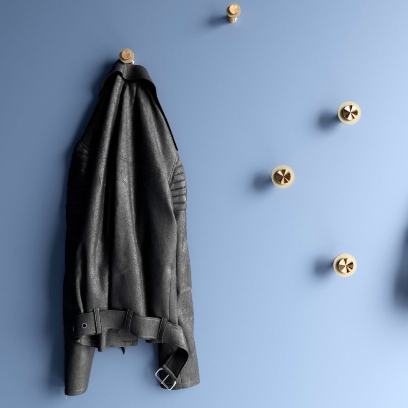 Designový kovový háček na oblečení Split