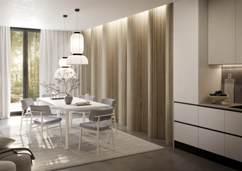 Obkladový panel PUZZLE pro zakřivené stěny, 4,6 x 275 cm, Dub Sonoma