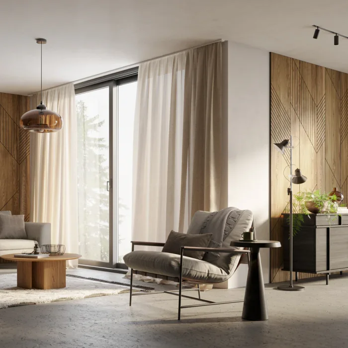 Designový obkladový panel s dubovou dýhou, vzor Oslo, 60x275 cm