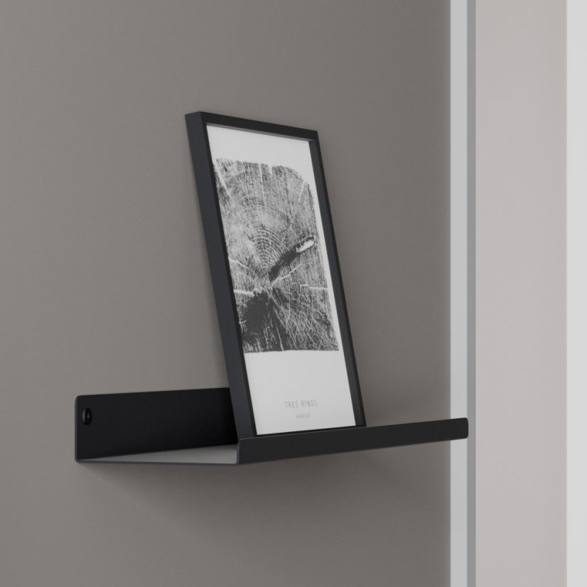 Nástenná kovová polica Vienna malá - Farba: Biela
