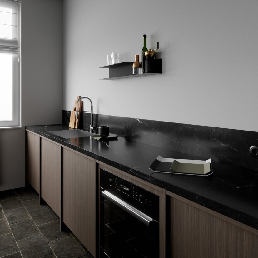 Hliníkový podnos Stockholm černý - Velikost: S