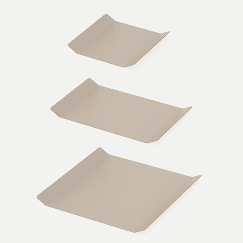 Hliníkový podnos Stockholm pískově šedý - Velikost: L