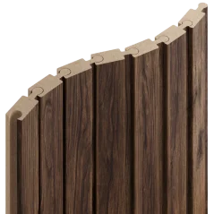 Obkladový panel PUZZLE pro zakřivené stěny, 4,6 x 275 cm, Ořech