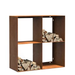 Cortenový dřevník GRID 2x2
