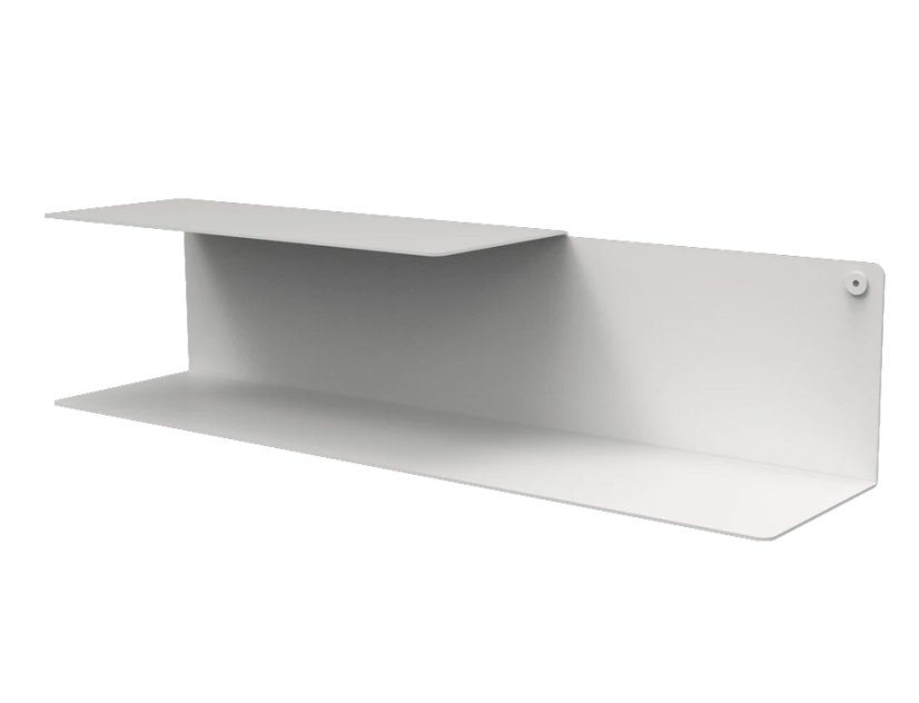 Nástenná kovová polica Porto biela - Veľkosť: M - pravý variant