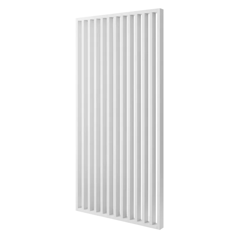 Lamelová dělící stěna, kompletní sada, výška a šířka dle výběru, bílý mat