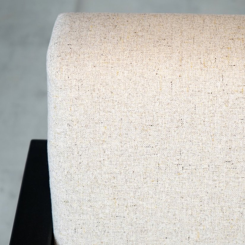 Kovové křeslo s čalouněním Buho světle šedé