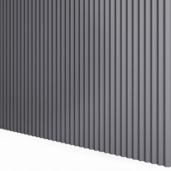 Designový panel s mikrolamelami, tvar Top, grafit, 12x275 cm