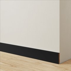 Soklová podlahová lišta, černý mat, 2,75 m
