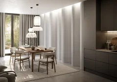 Obkladový panel PUZZLE pro zakřivené stěny, 4,6 x 275 cm, Bílý mat