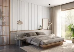 Designový obkladový panel Japandi, bílý mat, 30x275 cm