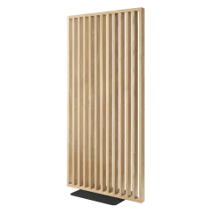 Samostatně stojící lamelová dělící stěna se základnou, kompletní sada, dubová dýha