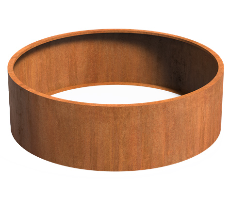 Cortenový vyvýšený záhon kulatý