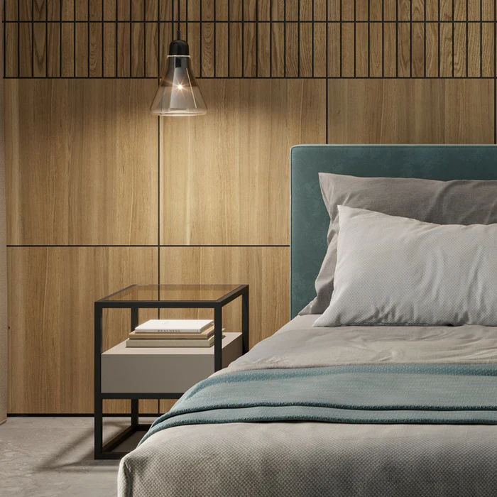 Designový obkladový panel s dubovou dýhou, Mojave, 60x60 cm