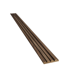 Designový obkladový panel s lamelami MINI, Ořech, 12,3 x 275 cm