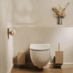 Kovový nástěnný držák se štětkou Lugano pískově šedá