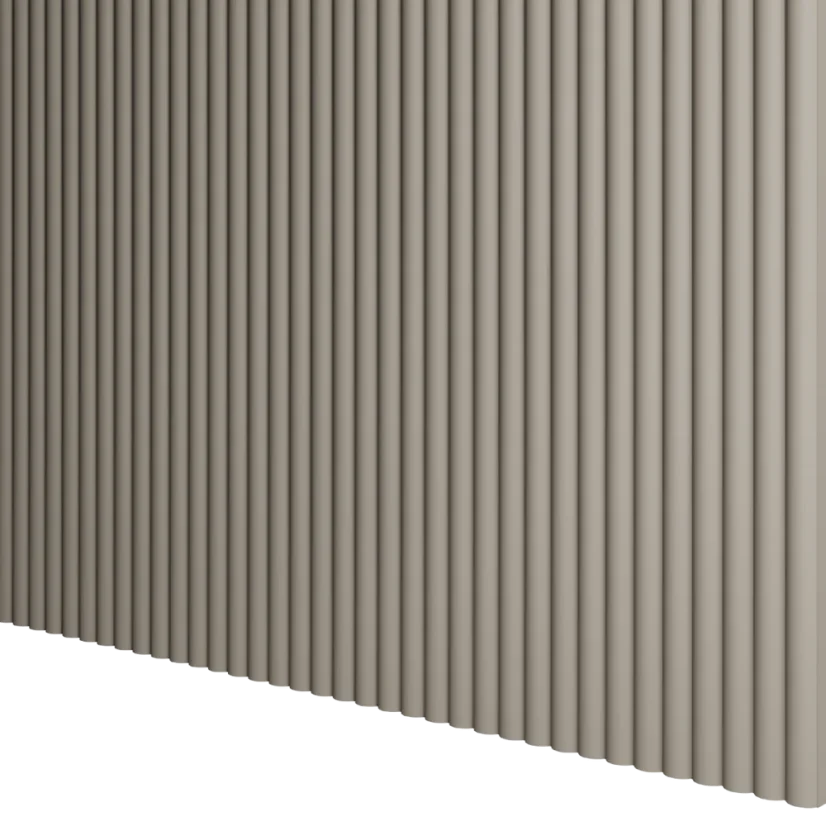 Designový panel s mikrolamelami, tvar Vag, pískově béžová, 12x275 cm