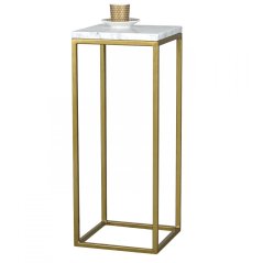 Zlatý odkládací stolek Lima s italským mramorem