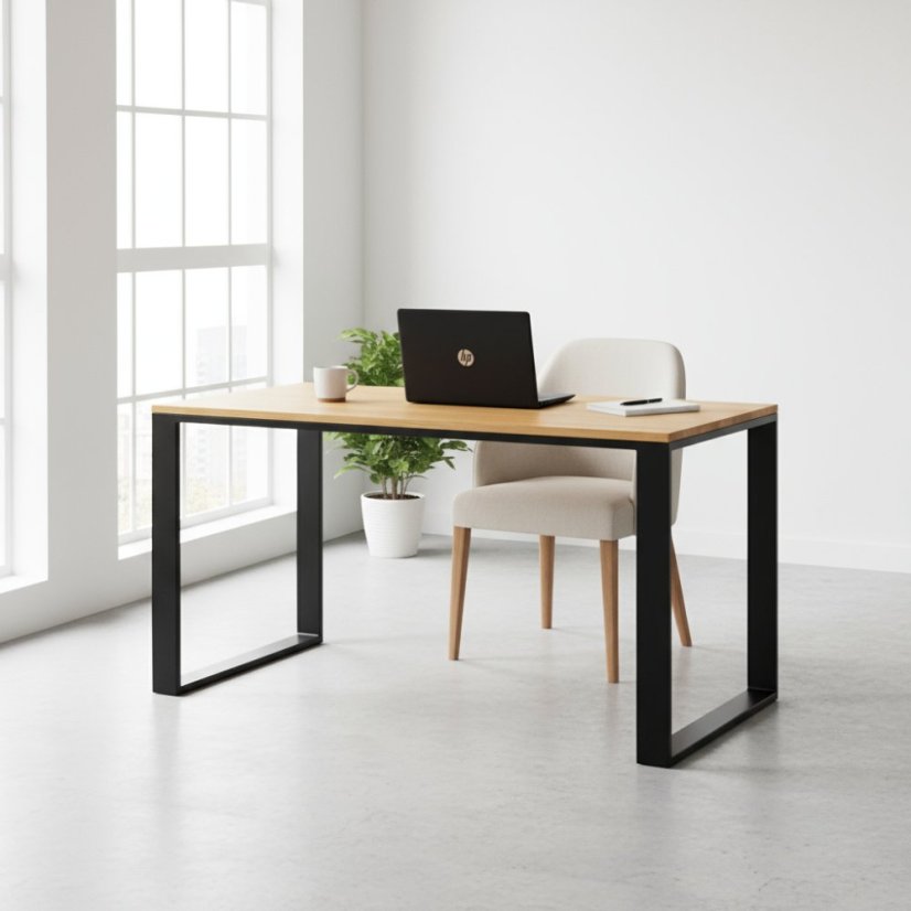 Pracovný stôl Best s masívnou dubovou doskou