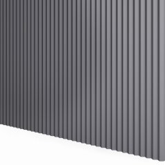 Designový panel s mikrolamelami, tvar Top, grafit, 12x275 cm