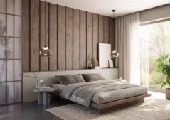 Designový obkladový panel Japandi, dýha Americký ořech, 30x275 cm