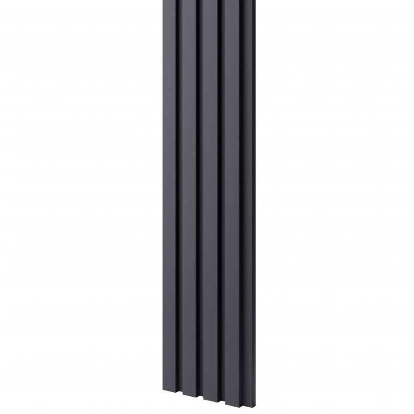 Designový obkladový panel s lamelami MINI, Grafit, 12,3 x 275 cm
