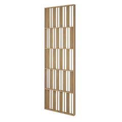 Lamelová dělící stěna Japandi, kompletní sada, výška a šířka dle výběru, Dub Natura