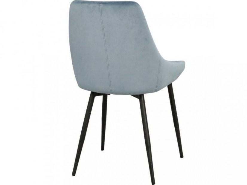 Modrá sametová jídelní židle ROWICO SIERRA